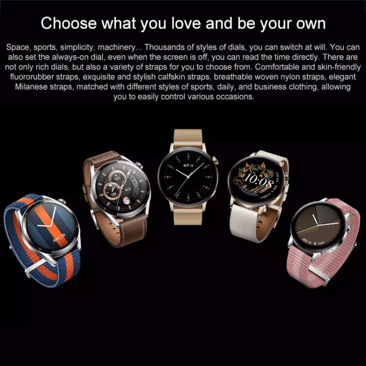 HUAWEI WATCH GT 3 Smart Watch 46mm Rubber Wristband