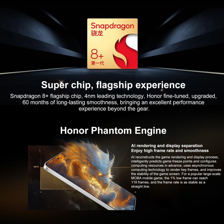 Honor X60 GT, 12GB+512GB, In-screen Fingerprint, 6.7 inch MagicOS 9.0 Android 15.0 Snapdragon 8+ Gen 1 Octa Core, Network: 5G, OTG, NFC, 12GB+512GB