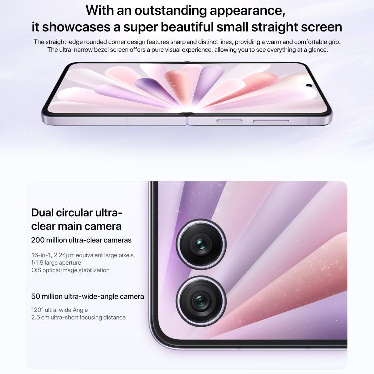 Honor Magic V Flip2, 12GB+512GB, 6.82 inch + 4.0 inch MagicOS 9.0.1  Android 15 Snapdragon 8 Gen 3 Octa Core, Network: 5G, NFC, OTG, 12GB+512GB