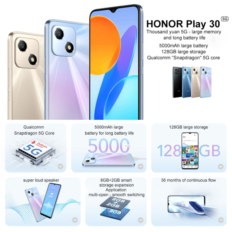Honor Play 30 5G VNE-AN00, 8GB+128GB, China Version