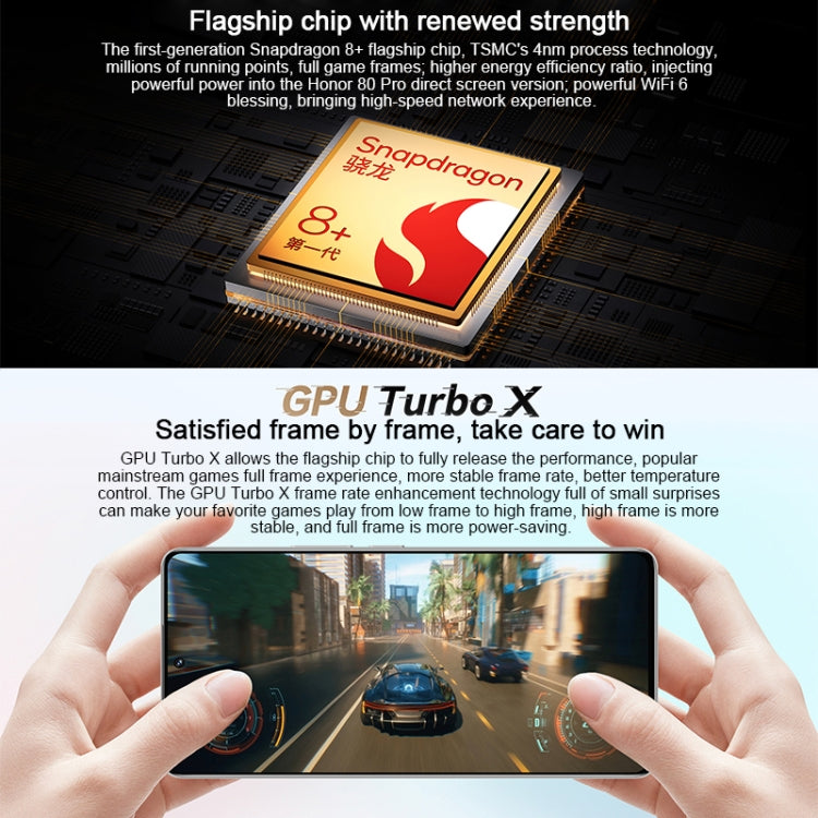 Honor 80 GT 5G AGT-AN00, 54MP Cameras, 12GB+256GB, China Version