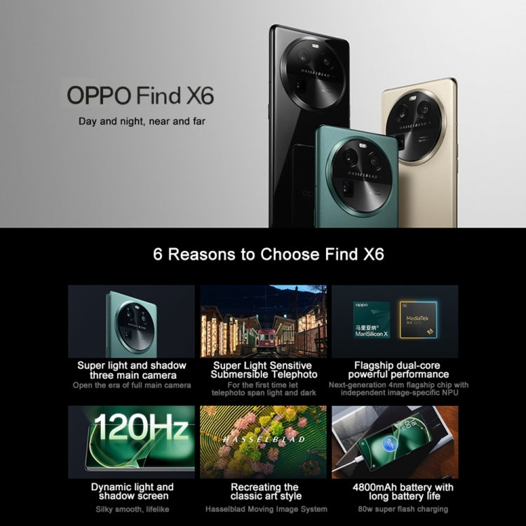 OPPO Find X6 5G, 16GB+512GB, 50MP Camera, Chinese Version
