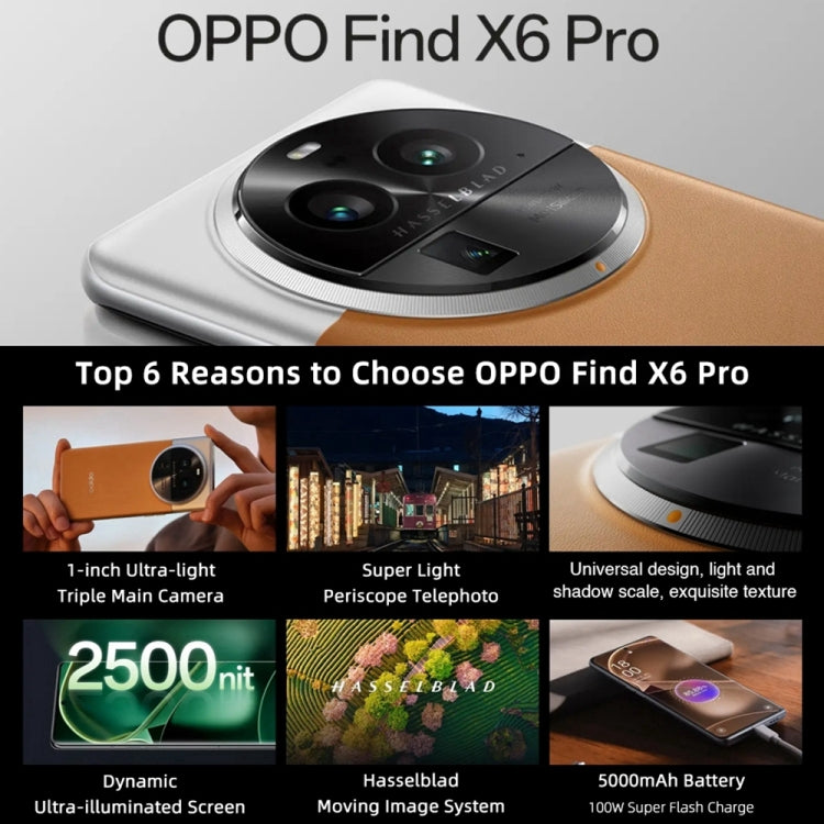 OPPO Find X6 Pro 5G, 16GB+512GB, 50MP Camera, Chinese Version